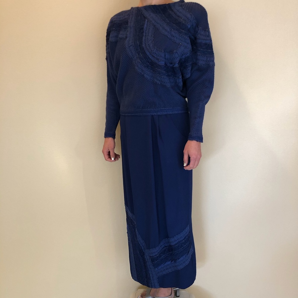 Rare Vintage Chal Var blue skirt and top